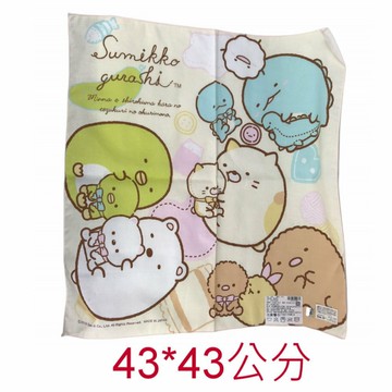 asdfkitty*日本製 san-x 角落生物抱玩偶桌墊/餐墊/桌巾/大手帕-43*43公分-防止兒童弄髒桌子