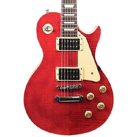 Sawtooth Heritage Series Flame Maple Top Electric Guitar, Cherry Flame