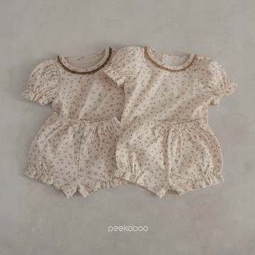Peekaboo 領蕾絲花卉兒童套裝【現貨+預購】女童套裝 寶寶套裝 嬰兒衣服 韓國童裝 寶寶衣服 嬰兒套裝
