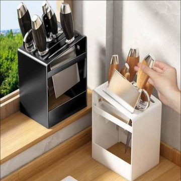 廚房刀架壁掛式台面置物架一體式放刀收納菜刀架掛牆刀具家用刀座 雙11全館免運