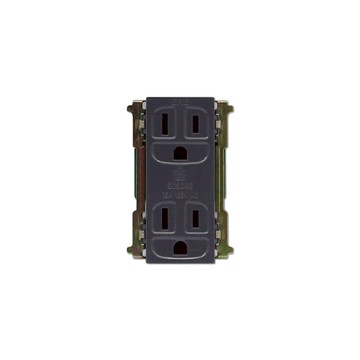 【朝日電工】 ERE-1512SH 卡式灰色接地雙插座 (2入組)