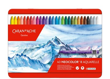 瑞士 CARAN D'ACHE 卡達 NEOCOLOR™ II 專業級水性蠟筆40色 7500.340【APP滿額下單10%點數(單一帳號最高5000點)】1/31止