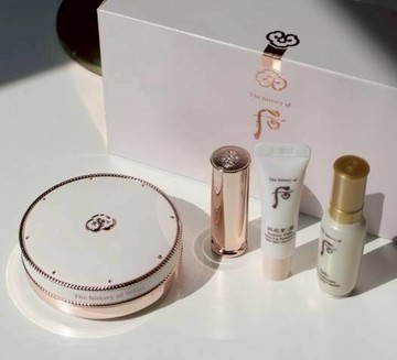 韓國Whoo后 【拱辰享:雪】素顏提亮防曬氣墊套組