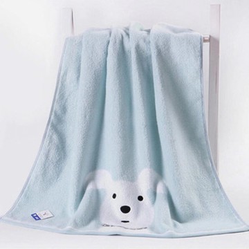 加大號兒童浴巾純棉柔軟可愛卡通吸水洗澡裹身長毛巾成人通用