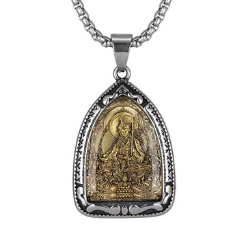 STEEL 鋼吊墜。蓮花生大士 | BK