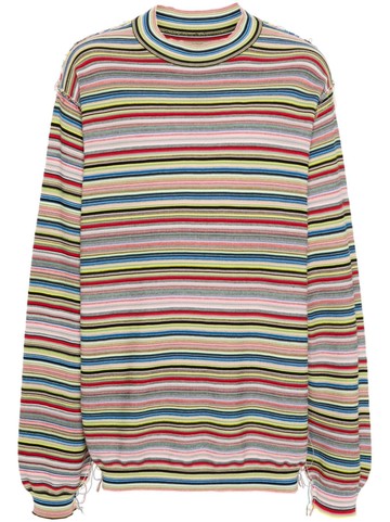 Maison Margiela - striped cotton jumper - men - Cotton - S - Red
