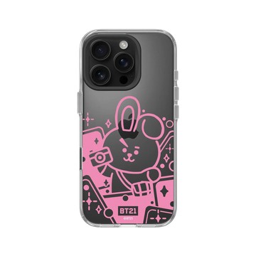 iPhone 16 Pro Clear Case（相機按鈕） 透明 - BT21 - Monochrome COOKY