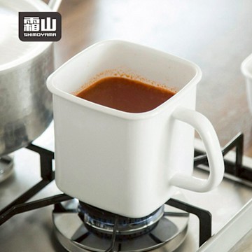 日本霜山 方形琺瑯保鮮盒(附蓋/附把手)-1.4L-多色可選