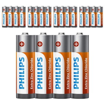 PHILIPS 飛利浦 碳鋅電池 3號  4顆  5組