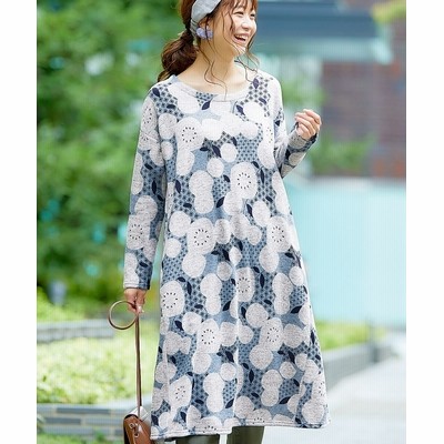 北欧風ツリー柄の切替ワンピース ワンピース Dress 通販 Lineポイント最大get Lineショッピング