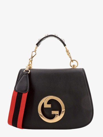 Leather shoulder bag with frontal double g - GUCCI - gender_Woman