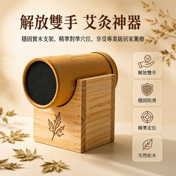 台灣出貨✨ 單孔實木大炮灸支架 粗艾條懸灸架 懶人手持雷火灸固定盒 艾灸輔助工具