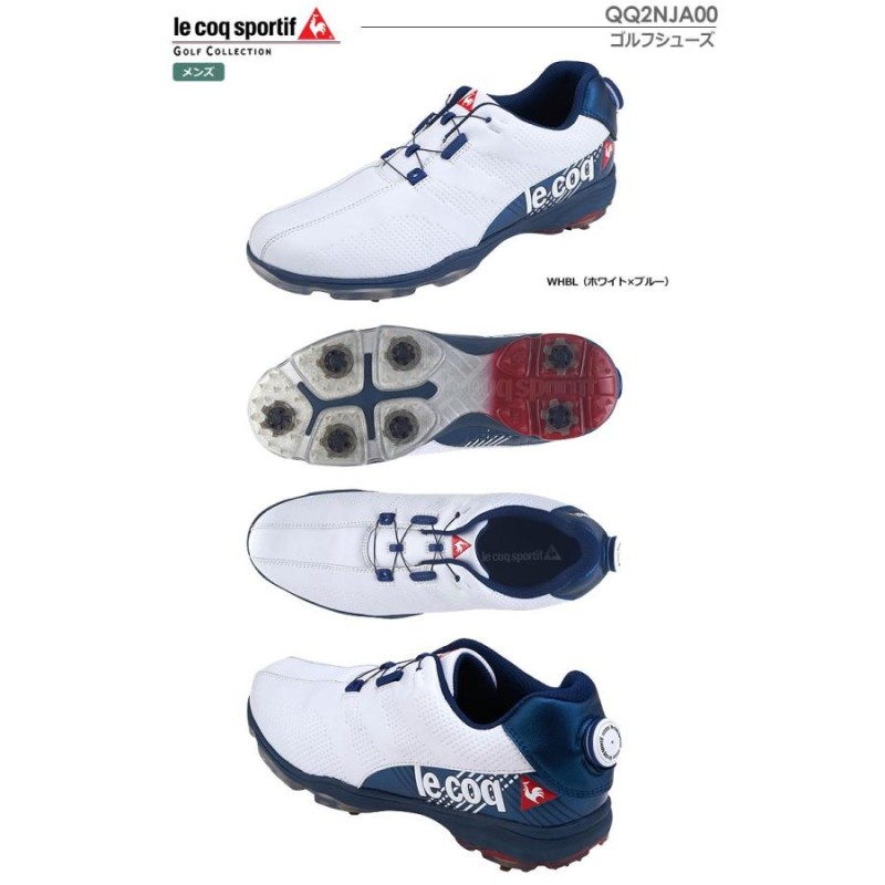 ルコックスポルティフ ゴルフ メンズ ゴルフシューズ QQ2NJA00 WHBL（ホワイト×ブルー） le coq sportif GOLF 通販  LINEポイント最大0.5%GET LINEショッピング