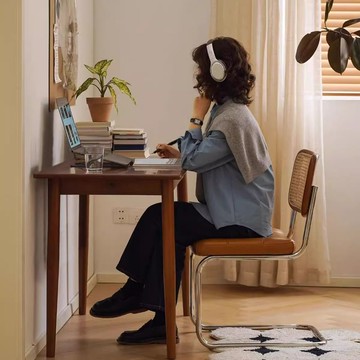 實木書桌實木小戶型書桌復中古工作臺臥室電腦辦公學習寫字長桌子