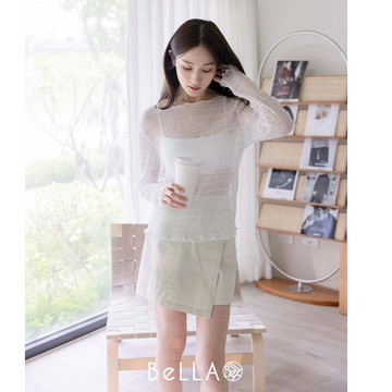 【夏季新品】BeLLA 透透防曬打底衣 白色