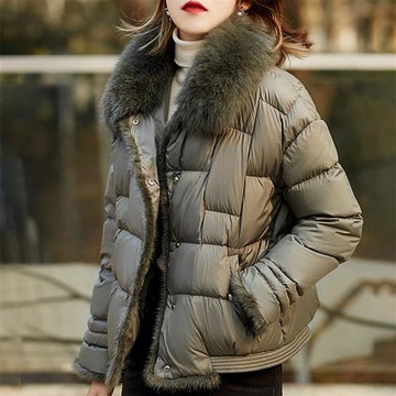 【巴黎精品】現貨+預購 頂級真羽絨外套90%鵝絨羽絨衣秋冬外套保暖大碼休閒女裝-狐狸毛領短款女外套a1lm29