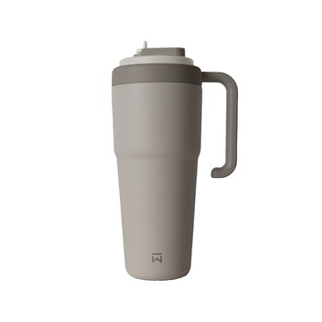 WOKY –[●●] 渾圓杯 3.0 - MOZU系列800ml 杯身+提把中環+翻吸蓋(附細吸管) 1入 + 造型玻璃杯(款式隨機) 1入