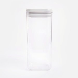 旋鈕式防潮PET密封罐1.85L 方形灰