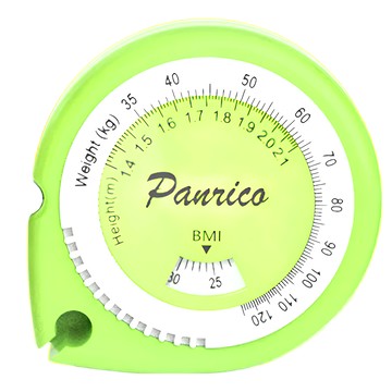 PANRICO 百利世 BMI健康捲尺 1.5m x 8mm 雙面尺標 男女適用 分色尺帶  1個