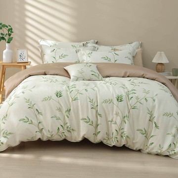 雙人薄被套特大床包組/ 天絲300織 / 天絲 萊賽爾 / 芮雅 [鴻宇] 台灣製 -T20195