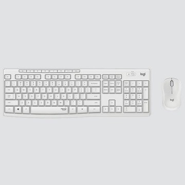 【 Logitech 羅技 】MK295 珍珠白 無線 鍵盤滑鼠組 舒適打字