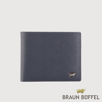 【BRAUN BUFFEL】波索 5卡透明窗皮夾-藍色(德國小金牛台灣總代理)/BF386-316-NY