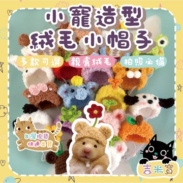 🇹🇼現貨·蝦皮隔日配🍄吉米寶🍄50款小寵造型絨毛小帽子 手工製作 倉鼠帽子 蜜袋鼯 黃金鼠 寵物拍照 鸚鵡