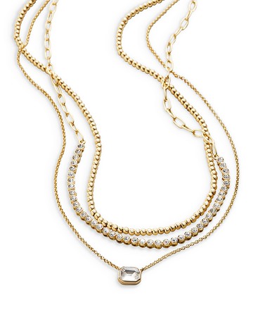 Baublebar Kenna Crystal Layered Necklace, 16-19