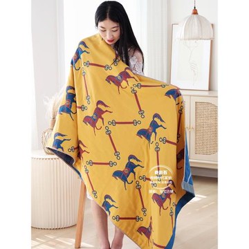 純棉紗布浴巾家用不掉毛沙發毯子90*180cm多功能成人全棉洗澡裹巾