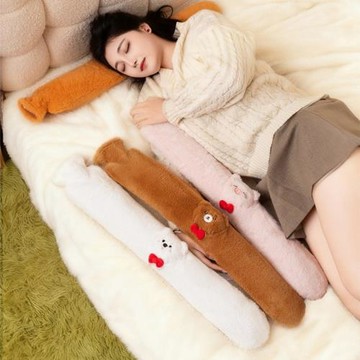 冬季保暖加厚熱水袋男女可愛卡通圣誕小熊學生禮物長條情侶熱水袋