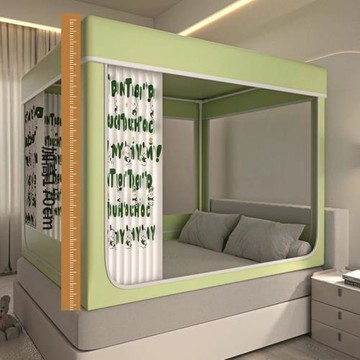新款遮光床簾一體式蚊帳家用臥室成人嬰兒童防摔蒙古包1.8m床幔