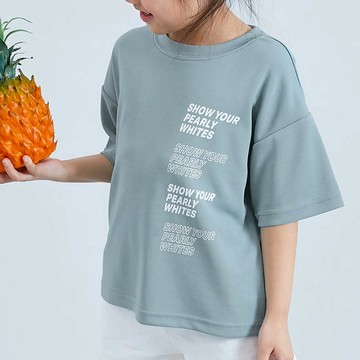 日本 devirock - 速乾網眼超舒適短袖上衣-左側logo-煙燻藍