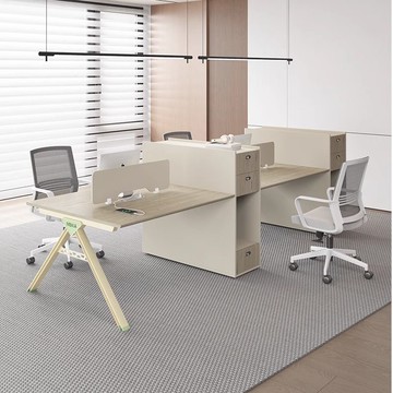 【免運/可開票】 實木桌 會議桌 泡茶桌 辦公桌 洽談桌 電腦桌 辦公桌椅屏風卡座四人位組合辦公桌簡約現代家具雙人位職員桌工位