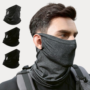 Primestone 防紫外線掛耳式多功能運動涼感面罩 4件組  單一尺寸  4個  黑色