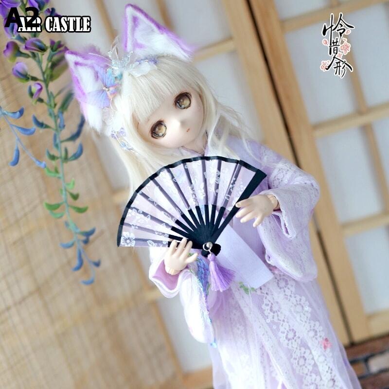 1of3BJDドール服哀れみ人形白き花嫁振袖和服白き華DD SD 1of4 MDD時代劇