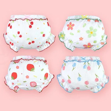 【Adabaobao® ᵗʷ 】（兒童內褲） 100% 棉 0-3 歲嬰兒兒童女孩兒童內衣可愛內褲新生兒外穿短褲