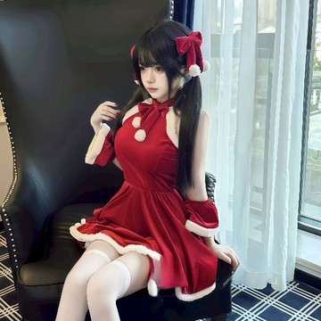 依美絲♦EMS 【❤︎聖誕甜姐兒❤︎】限量贈絲絨蝴蝶結髮夾🎀❤︎聖誕裝聖誕套裝聖誕節衣服聖誕節服裝聖誕髮箍聖誕髮飾