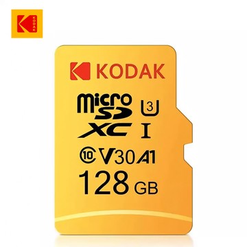 【Kodak 柯達】Micro(UHS-I U3/V30/A1)記憶卡-128GB(黃色)