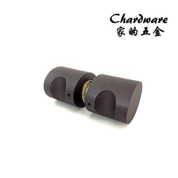 【家的五金】9802 鋁合金鐵灰 拇指型對拉把手 80mm 單孔門把(鋁合金實心.一體成型.小把手.玻璃門把.引手.把手.拉手.取手)