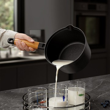 【Taste Plus】悅味元木 鑽石級內外不沾鍋 小湯鍋 牛奶鍋 18cm