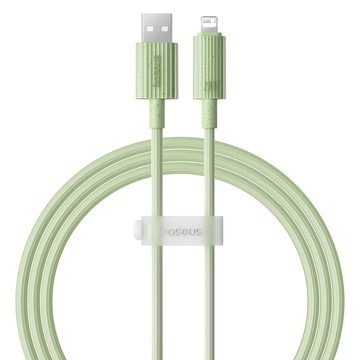 Baseus 倍思 環保系列 快充傳輸線 USB-iPhone 2.4A  1m  光合綠  1條