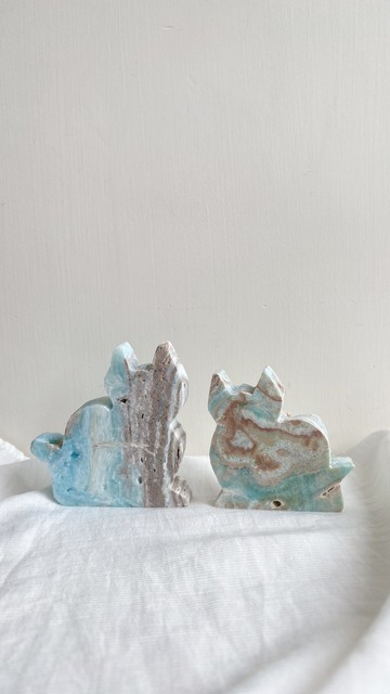 猫猫形狀異極礦擺設.  細尺寸猫猫