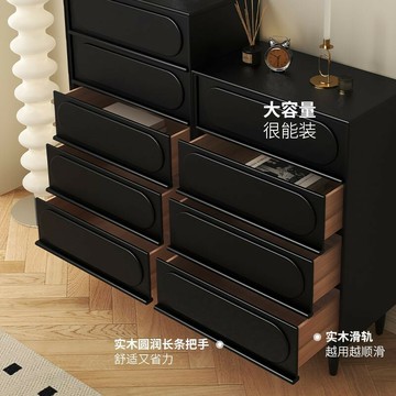 斗櫃 儲物櫃 餐邊櫃 免運 開立發票 純實木斗櫃客廳家用儲物櫃法式復古ins風斗櫥收納櫃橡膠木餐邊櫃