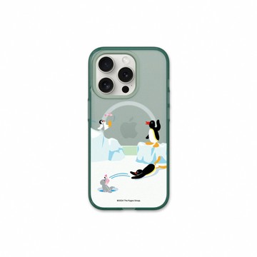 RHINOSHIELD iPhone 14系列JellyTint(MagSafe 兼容)透明手機殼Pingu企鵝家族-魚的接力賽