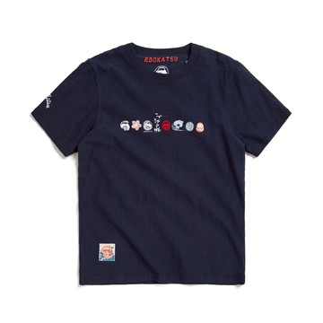 江戶勝｜童裝｜經典多圖刺繡印花短袖T恤