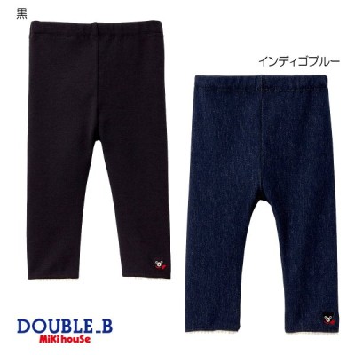 【メール便OK】【DOUBLE B ダブルビー】裾レースレギンス風９分丈パンツ(80cm・90cm)ミキハウス