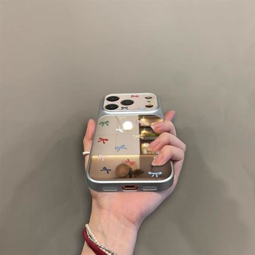 ✨iPhone手機殼✨彩色蝴蝶結鏡面適用蘋果17promax手機殼16/15全包14高級13/12