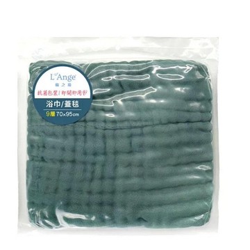 L'Ange 棉之境 9層純棉紗布浴巾/蓋毯 70x95cm (810926031039綠色)820元