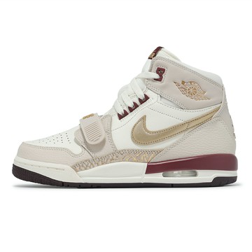 Nike 休閒鞋 Air Jordan Legacy 312 GS 大童 女鞋 中筒 米白 金 喬丹 IB4914-161