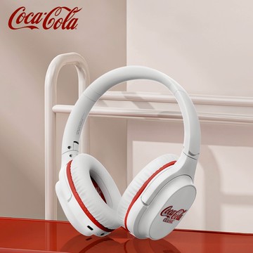 Coca-cola 可口可樂 頭戴可折疊式降噪藍芽耳機 T18 - 無糖白